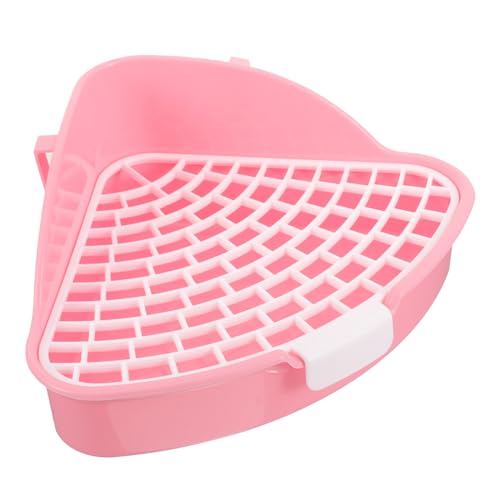 ERINGOGO Dreieckige Kleintier Toilette mit Anti leck Hygienisch und Geruchsfrei Kompakt und Tragbar Sicherer Randabschluss für Kaninchen und Meerschweinchen als Bunny Toilet und Käfig von ERINGOGO