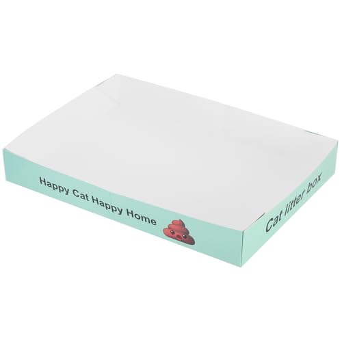 ERINGOGO Einweg -Katzen -Katzentopfer Einweg-Katzenkisten Katzenstreu -Liner kleine Katzentoiletten Katzenstreuboxen Kätzchenzubehör Katzen-PIPI-Schild Mülleimer Katzenboxen Papier Hellgrün von ERINGOGO