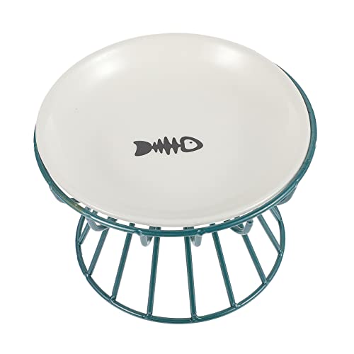 ERINGOGO Erhöhte Haustier Katzenfutter Und Wasserschalen Mit Metallgestell Teiliges Aus Keramischen Schalen Fischknochen Design Gestell Für Gesunde ERINGOGO Erhöhte Haustier Katzenfutter Und Wasserschalen Mit Metallgestell Teiliges Aus Keramischen Schalen Fischknochen Design Gestell Für Gesunde von ERINGOGO
