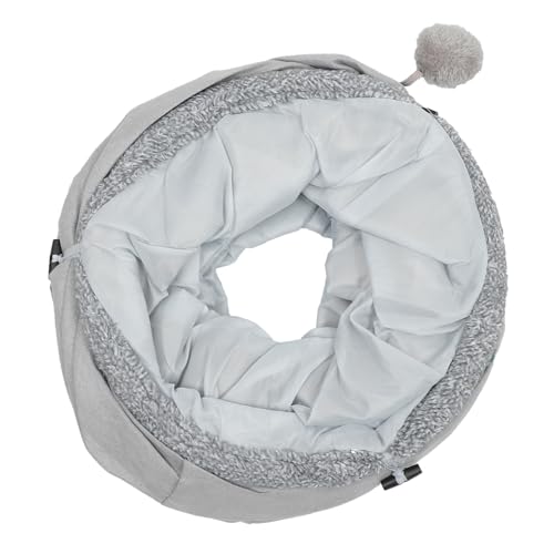 ERINGOGO Faltbarer Katzentunnel Aus Wildleder Mit Spielzeugfunktion Multifunktionales Katzenbett Für Kätzchen Und Kleine Haustiere von ERINGOGO