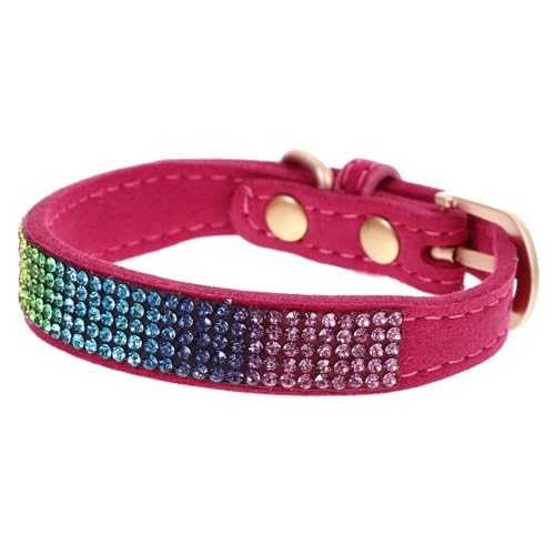 ERINGOGO Farbiges Halsband Für Haustiere Stilvolles Design Welpenhalsband Für Hunde Reflektierendes Katzenhalsband Welpenhalsband Süßes Extra Kleines Kätzchenhalsband Mit Glöckchen von ERINGOGO