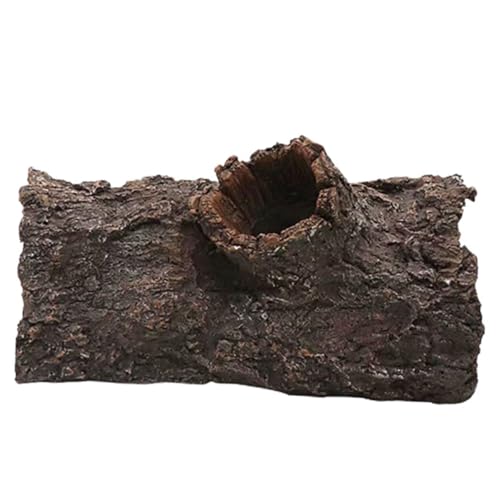 ERINGOGO Fischtank dekorieren Baumrinde Verstecke Kleiner Fisch für Fischhöhle Aquarium Höhle Fischtankfelsen Aquariumhöhle Aquariendekoration groß Aquarium -Dekore Harz von ERINGOGO