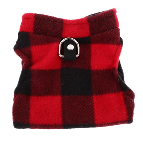 ERINGOGO Fleeceweste Für Winterkleidung Rote Und Schwarze Karomuster D Ring Leinenbefestigung Für Kleine Und Mittelgroße Kuschelige Haustier Festival Kleidung ERINGOGO Fleeceweste Für Winterkleidung Rote Und Schwarze Karomuster D Ring Leinenbefestigung Für Kleine Und Mittelgroße Kuschelige Haustier Festival Kleidung von ERINGOGO