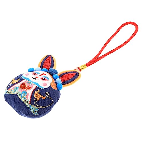 ERINGOGO Fünf Gesegnete Kaninchenpuppendekoration Ausgestopftes Häschenspielzeug Süße Kuscheltiere Chinesische Neujahrsdekoration Kaninchen Stofftier Mondneujahr Schreibtisch von ERINGOGO
