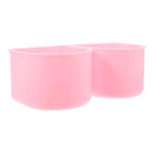 ERINGOGO Futternapf für Haustierkäfige Vogelfutterbecher für Käfig hängender Hundenapf Futternapf für Hundekäfige Futternapf für Frettchen Hundekäfig Wassernapf Zwingerschale Abs Rosa von ERINGOGO