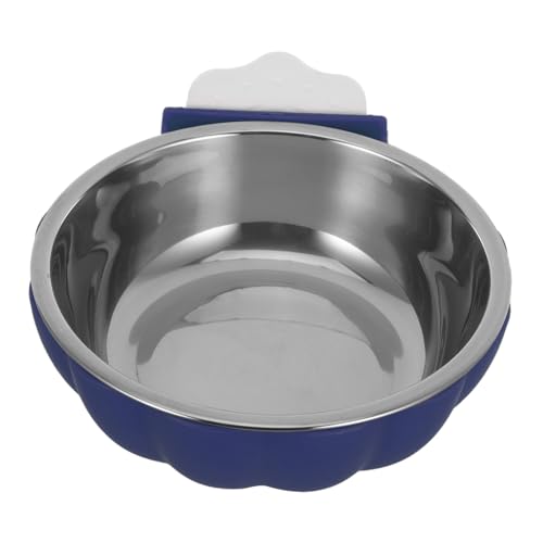 ERINGOGO Futternapf für Papageien füttern Futterspender Essen Schüssel Papageienfutter Schale Antirutsch Futternapf Wassernapf für Sittiche Futternäpfe für Papageien Rostfreier Stahl Blue von ERINGOGO
