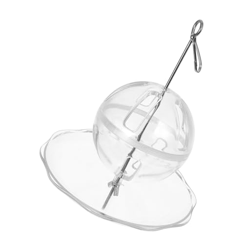 ERINGOGO Futterstelle Für Papageien Futter Perforierte Kugel Vögel, Die Ball Suchen Futterspender Für Vogelkäfige Futter Hängende Schale Futterkugel Für Geflügel Abs Transparent von ERINGOGO