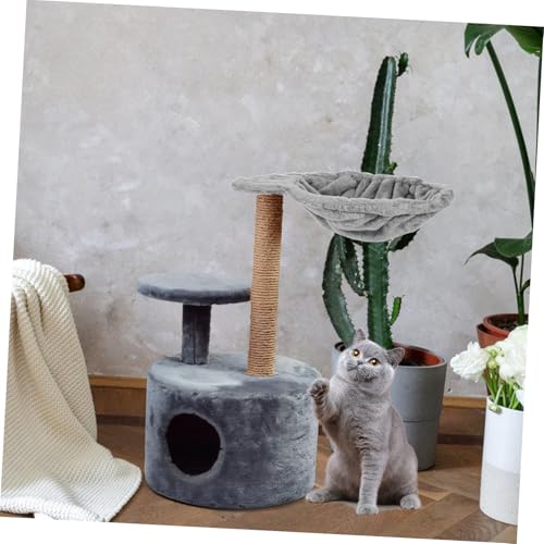 ERINGOGO Hängematte für Katzen Atmungsaktives Katzenbett Katzennest zur Befestigung Am Kratzbaum für Klettern Springen und Entspannung Modernes Design Flexible von ERINGOGO