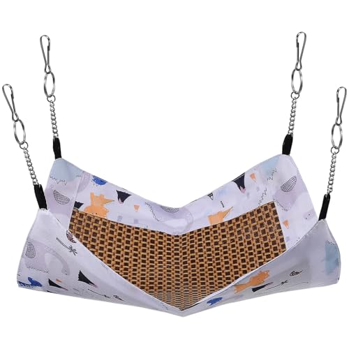 ERINGOGO Hängematte für Kleine Haustiere Cartoon Motiv Atmungsaktives Abnehmbares und Waschbares Hamsterbett Geeignet für Hamster Meerschweinchen und Ratten Komfortables Schlafzubehör ERINGOGO Hängematte für Kleine Haustiere Cartoon Motiv Atmungsaktives Abnehmbares und Waschbares Hamsterbett Geeignet für Hamster Meerschweinchen und Ratten Komfortables Schlafzubehör von ERINGOGO