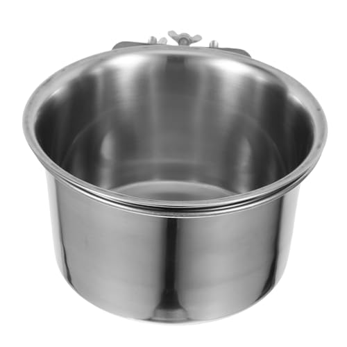 ERINGOGO Edelstahl Hundenapf Zur Wandmontage Platzsparender Tiefer Futter Und Wassernapf Für Mittelgroße Bis Große Hunde Robust Und Langlebig Optimal Für Hundekäfige Und Boxen von ERINGOGO