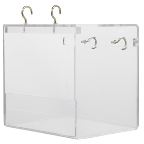 ERINGOGO Hängender Papageien Badewürfel Kleine Vogelbadewanne Für Wellensittiche Transparente Haustierbadewanne Montierte Duschbox Für Käfige Und Vogelpflege von ERINGOGO
