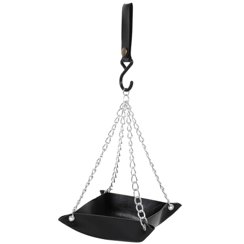 ERINGOGO Hängender Vogelfütterer Für Außenbereich Robuster Lebensmittelspender Für Andere Praktischer Futterbehälter Für Garten Und Terrasse Schwarzes Design von ERINGOGO