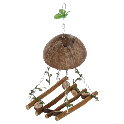 ERINGOGO Holz Vogelspielzeug Schaukel Für Sittiche Nymphensittich Vogelzubehör Käfigvogelspielzeug Sittichspielzeug Mit Standfuß Für Papagei Vogel Spielzeug von ERINGOGO