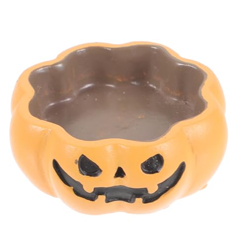 ERINGOGO Halloween Kürbis Reptilien Futter und Wasserschale aus Resin Stabile Kleine Schildkröten und Echsen Schüssel für Terrarium Geeignet für Bartagamen Geckos Schlangen und Kleine von ERINGOGO