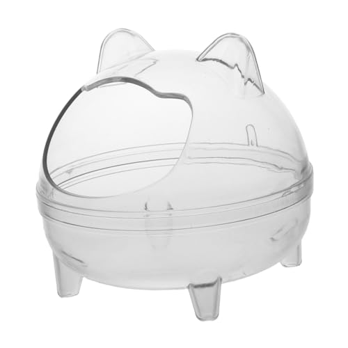 ERINGOGO Hamster Sandbad Box Für Kleine Haustiere Transparente Hamster Toilette Und Badezimmer Vielseitig Einsetzbar Als Badewanne Oder Toilette Komfortabler Und Geräumiger von ERINGOGO