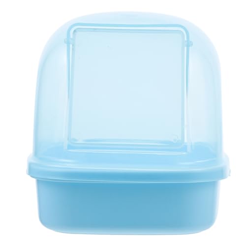 ERINGOGO Hamster Badewanne Chinchilla zubehör Hamster Hamsterbadewanne Haustier badewanne Hamster Badezimmer Rattenhauskäfig Hamsterklammer Futternapf für Hamster Abs Sky-Blue von ERINGOGO