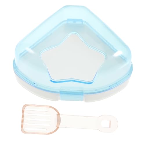 ERINGOGO Hamsterbadezimmer Blau Mit Fünfpunktigem Sternloch Haustierbadewanne Für Kleine Tiere Multifunktional Als Futterspender Oder Toilette rutschfeste Bodenkonstruktion Leicht Zu von ERINGOGO