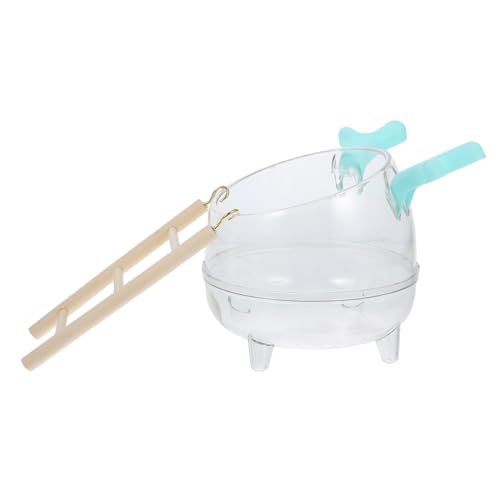 ERINGOGO Hamster Badezimmer Toilette Kleines Tierbad Versteck Becken Sandbadhalter Kleintier Badehaus Sandbadewanne Kleintierbadewanne Grabraum Für Haustiere Wasser Rennmaus Hölzern von ERINGOGO