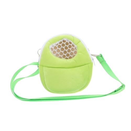 ERINGOGO Hamster Baumwollnest Haustier Rucksack Tragetasche für Meerschweinchen Kleintier Reisetasche Hamster-Out-Tasche Spielzeugtransportbox für Hamster-Rucksack Samt Light Green von ERINGOGO