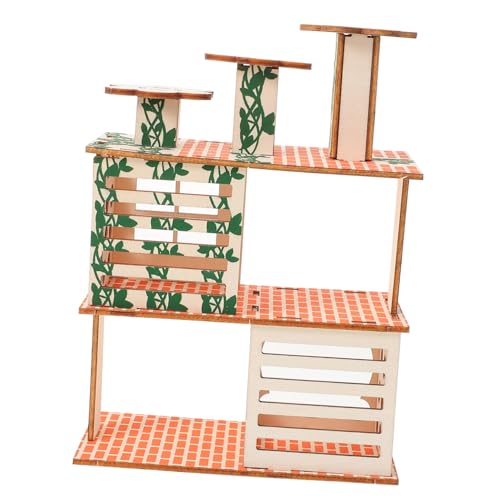 ERINGOGO Hamster Holzhaus Kletterspielzeug Mehrkammer Versteck Meerschweinchen Haus aus Robustem Holz Langlebig Warmes Kleintier Versteck mit Einfacher Reinigung für Hamster ERINGOGO Hamster Holzhaus Kletterspielzeug Mehrkammer Versteck Meerschweinchen Haus aus Robustem Holz Langlebig Warmes Kleintier Versteck mit Einfacher Reinigung für Hamster von ERINGOGO