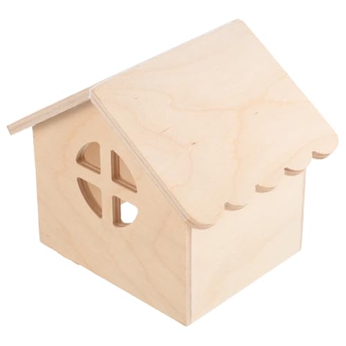 ERINGOGO Hamster Holz Haus Versteck Multifunktionale Hamsterunterkunft aus Holz für Kleintiere Verschleißfest für Hamster Meerschweinchen und Andere Haustiere von ERINGOGO