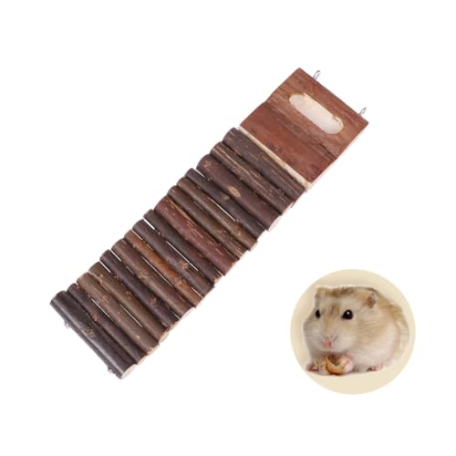 ERINGOGO Hamster Kletterleiter aus Holz Kauspielzeug für Hamster Vögel und Nager Flexibles für Käfige Klettern und Fördert Spielverhalten von ERINGOGO