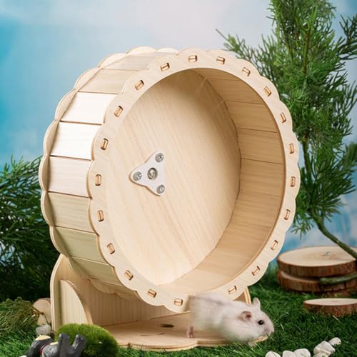 ERINGOGO Hamster Laufrad Holz Leise Geräuschlos Hamster Laufrad für Kleine Tiere Wie Eichhörnchen Igel Fördert Bewegung und Beschäftigung ERINGOGO Hamster Laufrad Holz Leise Geräuschlos Hamster Laufrad für Kleine Tiere Wie Eichhörnchen Igel Fördert Bewegung und Beschäftigung von ERINGOGO