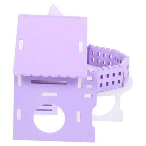 ERINGOGO Luxuriöse Hamstervilla Aus PVC 2-lagiges Versteckhaus Für Kleintiere Meerschweinchen Ratten Chinchilla-Spielzeug Heimdekoration von ERINGOGO