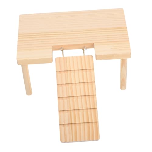 ERINGOGO Hamster Mit Rampe Aus Holz Kletterspielzeug Für Hamster Chinchillas Und Kleintiere Dekorative Und Versteckmöglichkeit Für Kleine Haustiere von ERINGOGO
