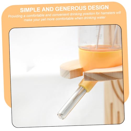 ERINGOGO Hamster Trinkflasche Halter aus Holz Stabiler Stand Wasserflaschenhalter für Kleine Haustiere Rutschfestes Gestell für Meerschweinchen und Hamsterkäfige Einfacher Einbau Langlebig von ERINGOGO