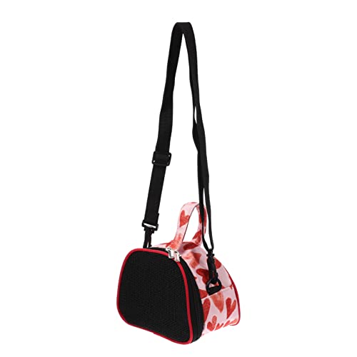 ERINGOGO Hamster-Tüte zum Mitnehmen Reisetasche Auto Reiseträger für Welpen Vakuum Taschen Hamster transportbox tiertransporttasche Hamsterträger Hamster-Ausgangsbeutel Oxford-Stoff rot von ERINGOGO