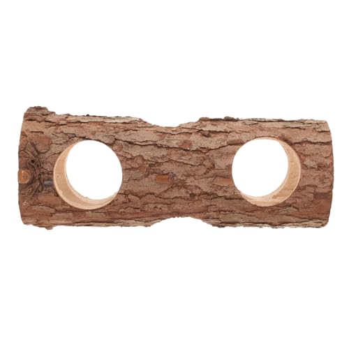 ERINGOGO Hamster Tunnel aus Naturholz Kleines Versteck und Kauspielzeug für Zwerghamster Mäuse Kleintiere Robust Sicher und Glatt als Abenteuertunnel und Rückzugsort von ERINGOGO