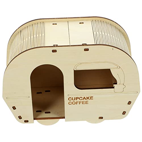 ERINGOGO Hamster Versteck Aus Holz Für Kleintiere Mit Klettermöglichkeiten Und Erholungszone Zum Schlafen Und Fressen Natürliche Spielhaus Für Hamster Und Ratten ERINGOGO Hamster Versteck Aus Holz Für Kleintiere Mit Klettermöglichkeiten Und Erholungszone Zum Schlafen Und Fressen Natürliche Spielhaus Für Hamster Und Ratten von ERINGOGO