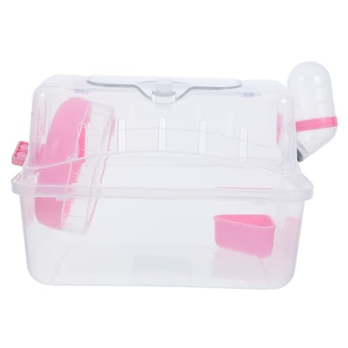 ERINGOGO Hamster mit Käfig Haustier Träger Ratte Meerschweinchenkäfig Hängematte Heu Hamster käfig Hamster cage Transportkäfig für Hamster Hamsterkäfig im Freien Reise Hamster trage Plastik von ERINGOGO