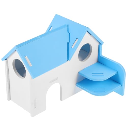 ERINGOGO Hamsterbett Hamster käfig Hamster cage meerschweinchen versteck Hamstervilla nagerhaus wild Leiter Vlies Ratte Kaninchen Welpe Hamsterverstecke Hamsterhaus Hamster -Versteck PVC von ERINGOGO