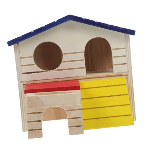 ERINGOGO Hamsterhäuser und Verstecke Hamster Spielplatz Hamster Hamster Versteckspielzeug Hamster Versteckhaus für kleine Haustiere Hasenversteck Hamsterkäfig mit Stauraum hölzern von ERINGOGO