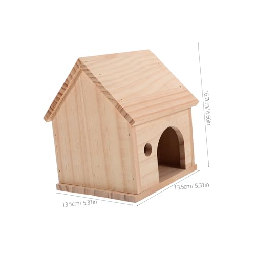 ERINGOGO Hamsterhaus aus Holz Kleines Haustier Versteck Meerschweinchen Haus mit Elegantem Design und Natürlichem Holzmaterial für Stressfreies Wohlbefinden Kleiner Nager von ERINGOGO