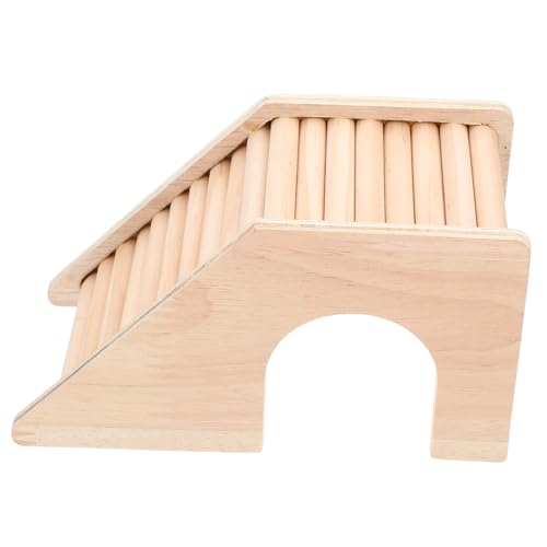 ERINGOGO Hamsterhaus aus Holz mit Kletterleiter Kleintier Versteckhaus Robustes Spielhaus für Zwerghamster Meerschweinchen und Kleine Haustiere Sicher und Leicht zu Reinigen Fördert von ERINGOGO