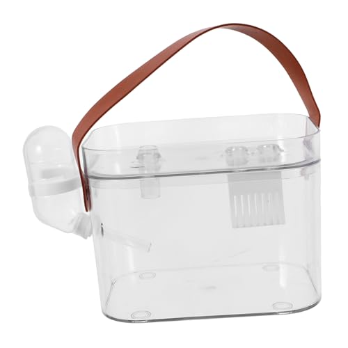 ERINGOGO Hamsterkäfig Hamster Reisekäfig Hamster Tragetasche Zuckergleiterkäfig Bartagamen Trage Hamster Tragekäfig Mit Wasserflasche Mäusekäfig Für Haustiermäuse Hamsterzubehör von ERINGOGO