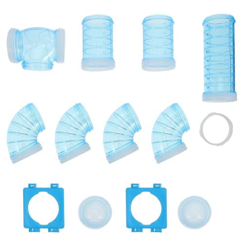 ERINGOGO Hamsterkäfig Rohre DIY Röhrenset aus Stabilem Kunststoff Transparent Blaue Verbindungstunnel für Kleintiere Flexibel Zusammensetzbar Sicherer Spielplatz und Labyrinth für Aktive ERINGOGO Hamsterkäfig Rohre DIY Röhrenset aus Stabilem Kunststoff Transparent Blaue Verbindungstunnel für Kleintiere Flexibel Zusammensetzbar Sicherer Spielplatz und Labyrinth für Aktive von ERINGOGO