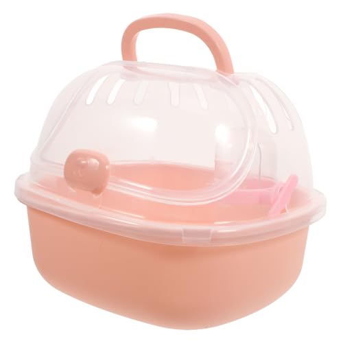 ERINGOGO Hamsterkäfig Tragbarer Hamster-reisekäfig Rattenträger Hamster Tragekäfig Tragbare Transportbox Für Hamster Hamsterträgerkäfig Meerschweinchen Träger Mäusekäfig Pp Rosa von ERINGOGO