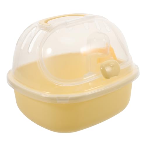 ERINGOGO Hamsterkäfig Tragbarer Hamster-reisetransporter Rattenträger Mäusekäfig Tragbarer Hamster-reisekäfig Hamster-tragekäfig Tragbare Transportbox Für Hamster Yellow Pp von ERINGOGO