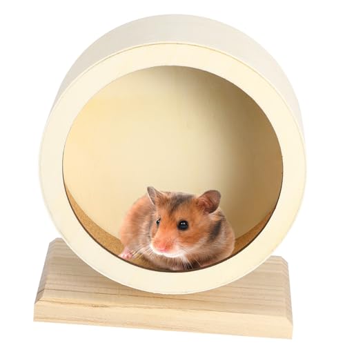 ERINGOGO Hamsterlaufrad aus Holz Geräuscharmes Kleintier Laufrad Pet Exercise Wheel für Zwerghamster und Kleine Haustiere Robustes Sicheres Übungsrad für Gesunde Bewegung ERINGOGO Hamsterlaufrad aus Holz Geräuscharmes Kleintier Laufrad Pet Exercise Wheel für Zwerghamster und Kleine Haustiere Robustes Sicheres Übungsrad für Gesunde Bewegung von ERINGOGO