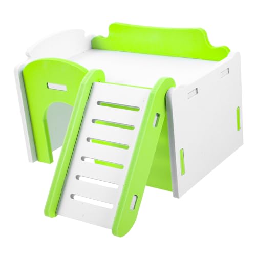 ERINGOGO Guinea Pig Haus Mit Doppelstöckige Kleintier-Hideout Für Hamster Ratten Und Meerschweinchen Gemütlicher Buntem Design Für Spiel Und von ERINGOGO