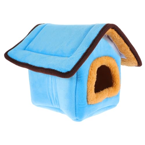 ERINGOGO Hamsternest menschlich Welpe Hund Katze hängematte Bett Käfig im Freien kleintierhaus Tierunterkunft Warmes Hamsterversteck verschleißfestes Chinchillahaus zarte Hamsterhütte Stoff von ERINGOGO