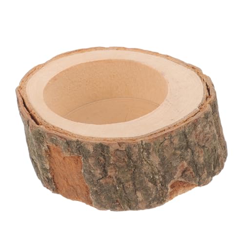 ERINGOGO Handgefertigte Holz Futterschale Für Hamster Meerschweinchen Chinchillas Und Andere Kleintiere Holzschale Als Futter Und Knabberbehälter Für Kleine Haustiere von ERINGOGO