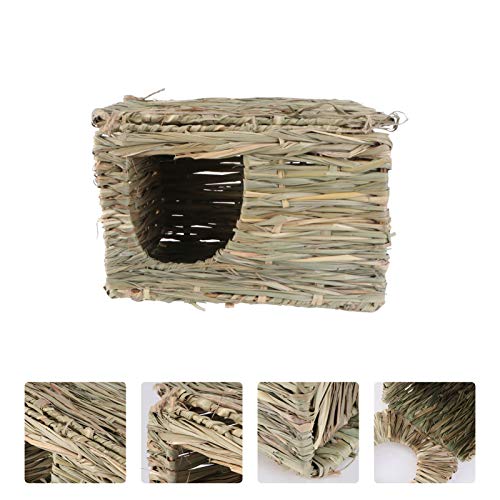 ERINGOGO Handgefertigtes Faltbares Kleintier Nest aus Naturmaterial für Kaninchen Meerschweinchen und Hamster Kleines Sicheres Schlafhaus Atmungsaktiv und Langlebig für Ganzjähriges ERINGOGO Handgefertigtes Faltbares Kleintier Nest aus Naturmaterial für Kaninchen Meerschweinchen und Hamster Kleines Sicheres Schlafhaus Atmungsaktiv und Langlebig für Ganzjähriges von ERINGOGO