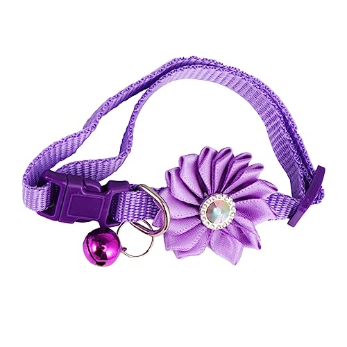 ERINGOGO Haustier Blumenhalsband Mit Glocke Verstellbar Und Sicher Für Katzen Und Kleine Kreatives Design Perfektes Zubehör Für Haustier Outfits von ERINGOGO
