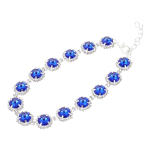 ERINGOGO Haustier Halskette Kleines Hundehalsband Dekoratives Kätzchenhalsband Halsband Für Hunde Katzenhalsband Welpe Kragen Dekoratives Hundehalsband Kätzchen Versorgung Silber- Blue von ERINGOGO