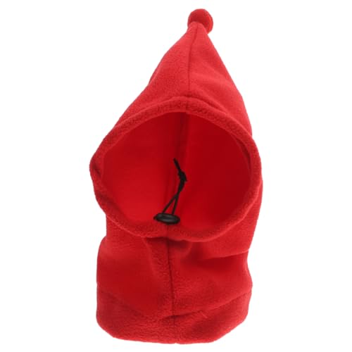 ERINGOGO Haustier Hut Wintermütze für kleine Hunde Weihnachtshundemütze Hund Strickmütze Hund Wintermütze Schneemütze für Hunde Warme Wintermütze für Haustiere Hundehaube Polarfleece rot von ERINGOGO